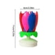 thumbnail image 5 of Cake Candle - Velas de loto giratorias electrónicas - Doble capa (púrpura) Wdftyju Libre de BPA, 5 of 5