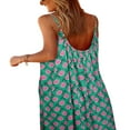 thumbnail image 3 of PENGXIANG Femmes Boho Imprimé Floral Robe Spaghetti Sangle en Vrac Plage Longue Robe de Vacances, 3 of 4