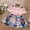 Pink, variant on AURIGATE Tutu Skirt for Newborn Toddler Kids Baby Girls Short Sleeve Floral Skirt Princess Bowknot Party Dress