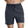 thumbnail image 2 of Gym Shorts Men Summer Casual Elastic Waist Lightweight Breathable Straight Leg Athletic Workout Shorts with Pockets, 2 of 6
