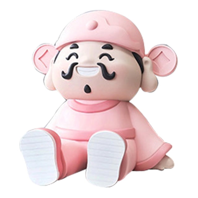 Figuras de adorno para teléfono con soporte para teléfono, figura de personaje con soporte para teléfono Rosa