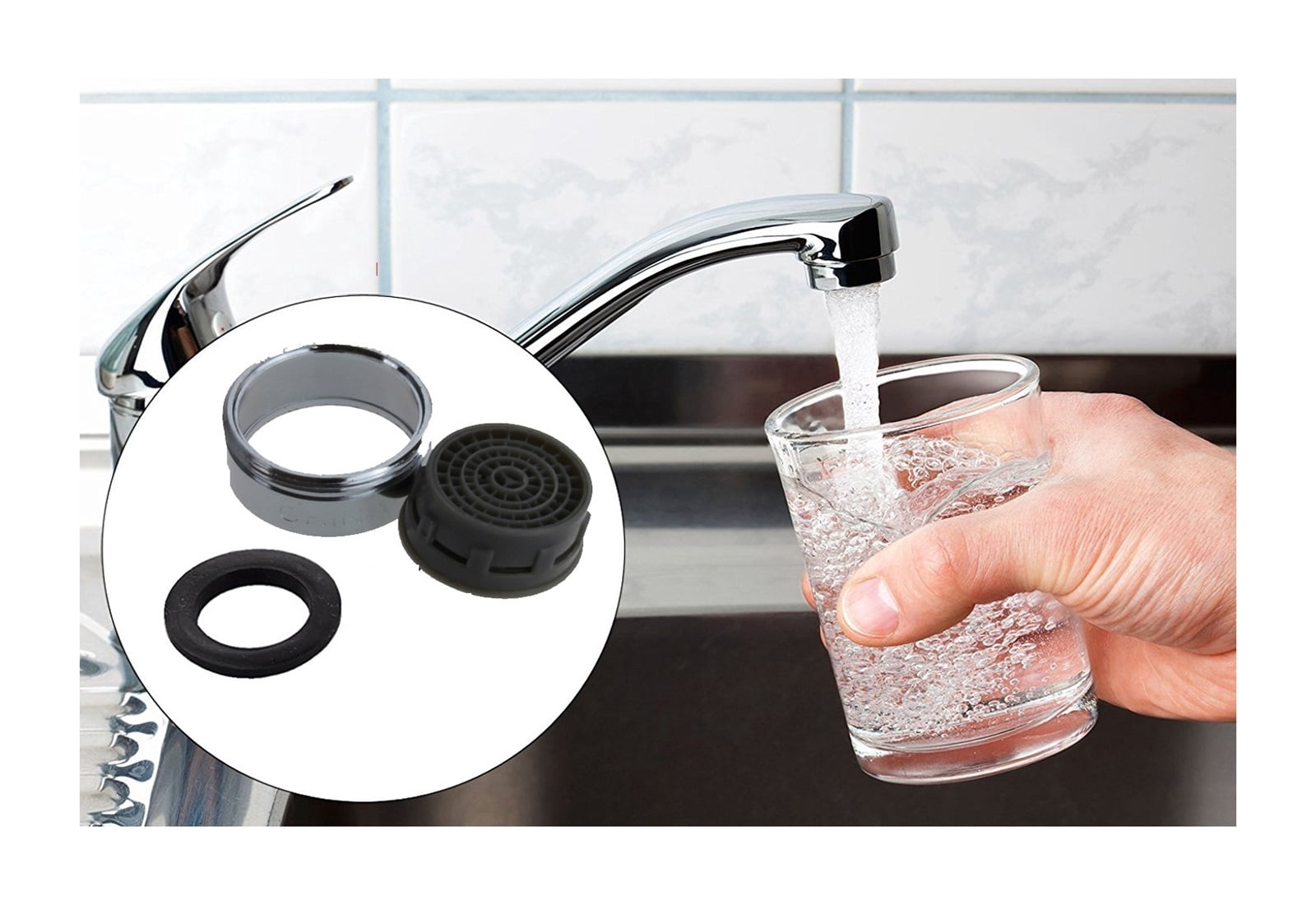 20 Pcs Kitchen Faucet Bubbler,Water Saving Basin Inner Core Faucet Splash Head Faucet Aerator With Gasket For Kitchen And Bathroom ,Water Saving