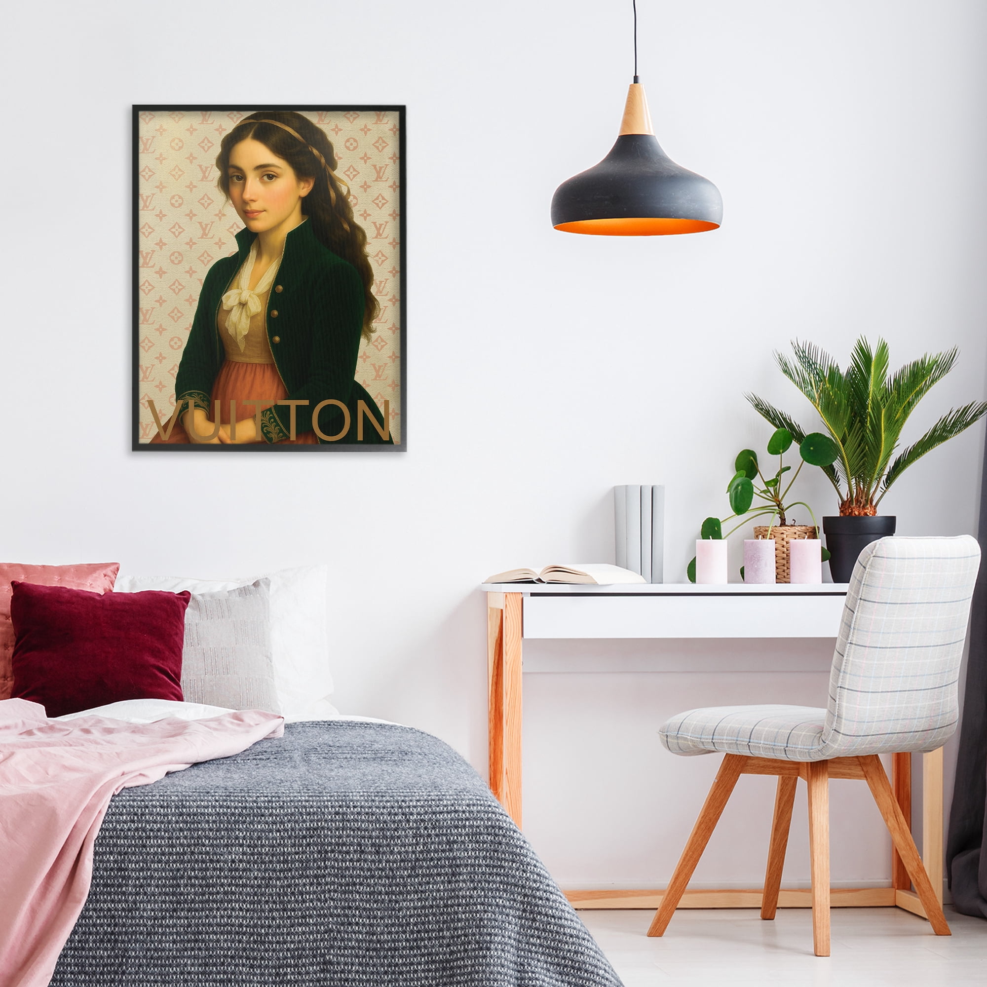Stupell Industries Glam Gentlewoman in Spring Black Framed Giclee Art, design by Grotto Studios