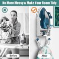 thumbnail image 6 of Ironing Board Hanger Wall Mount Electric Iron Holder Ironing Board Rack Household Bathroom Shelf - for Max 5 inch Width - White, 6 of 8