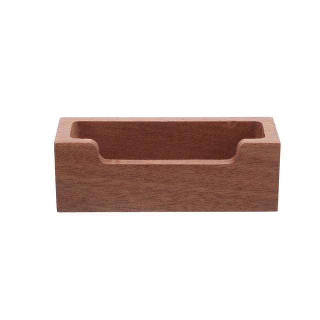 Tarjetero de madera para escritorio, profesional, para tarjetas de presentación, organizador de escritorio, para postales, color marrón claro