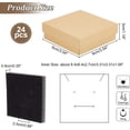 thumbnail image 4 of 24 cajas de cartón para joyería, 3,54 × 3,54 × 1,18 pulgadas, cuadradas, de cartón kraft para regalo., 4 of 7