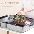 thumbnail image 3 of FORMRS Makeup Bag Travel Cosmetic Organizer for Women Fold Flat Zipper Pouch with Handle, Starry Pizza, 3 of 8