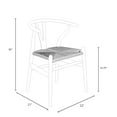 thumbnail image 3 of Inmod Mid-Century Modern Wegner CH24 Wishbone Chair, Set of 2, Black Painted Beechwood Replica, 3 of 4