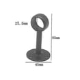 thumbnail image 3 of Curtain Rod Bracket Wardrobe Rod Bracket With Screws Ceiling Bracket For Curtain And Wardrobe, Matte Black Stainless Steel, Diameter 25mm, 2 Pcs, 3 of 5