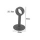 thumbnail image 3 of Curtain Rod Bracket Wardrobe Rod Bracket with Screws Ceiling Bracket for Curtain and Wardrobe, Matte Black Stainless Steel, Diameter 25mm, 2 Pcs, 3 of 5