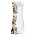 thumbnail image 4 of Penkiiy Robes de Printemps pour Femmes 2024 Décontractées Imprimées Amples Sans Manches Couleur Unie Col Rond Tempérament Élégantes Robes Dos Nu L Multicolore, 4 of 5
