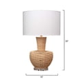 thumbnail image 3 of Jamie Young Co Portobello Rattan Table Lamp with Linen Shade, 3 of 5