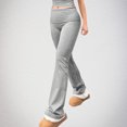 thumbnail image 5 of Fnooota Flare Pants for Women, Stretchy Elastic Waist Athletic Casual Work Pants Gray Size M, 5 of 7