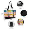 thumbnail image 2 of FORMRS Canvas Laptop Tote Bag for Women with 15.6" Computer Compartments Shoulder Handbag, Yellow Circles, 2 of 7