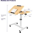 thumbnail image 2 of Mesa para Laptop Bluelander con Altura Ajustable y Ruedas con Bloqueo, Café, 2 of 5