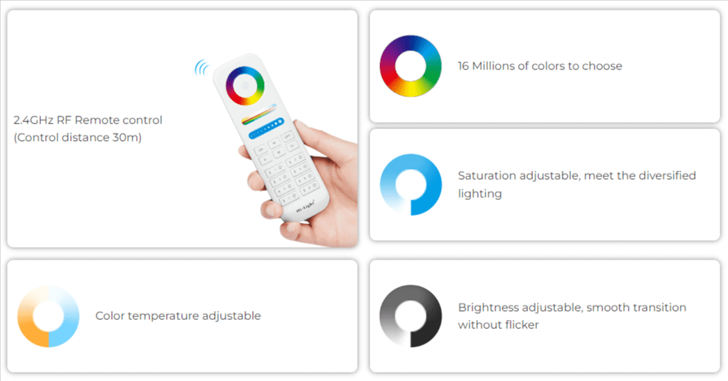 FUT014 E26 - 6W RGB+CCT LED Bulb (2.4G)