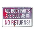 thumbnail image 2 of Funny City Morgue Body Part Wall Signs 2 Pc Set Haunted House Halloween Party Home Decor, 2 of 5