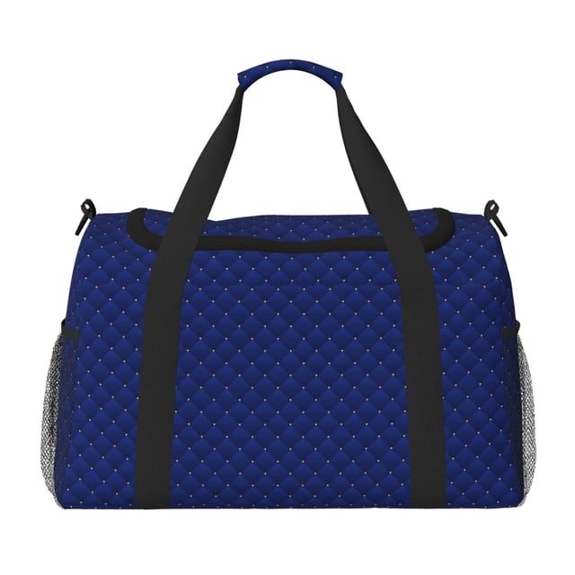 Disketp Navy Blue Bolsa de Viaje Tipo Duffle, Bolso de Mano para Fin de Semana para Mujer, Bolsa de Gimnasio Ligera para Hombre, Esencial para Viajes