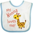thumbnail image 3 of Inktastic My Nonna Loves Me- Cute Giraffe Boys or Girls Baby Bib, 3 of 4