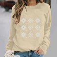 thumbnail image 6 of Jsaierl Merry Christmas Sweatshirts Womens Funny Snowflake Graphic Sweatshirt Ladies Soft Pullover Round Neck Holiday Long Sleeve Tops S-2XL, 6 of 6