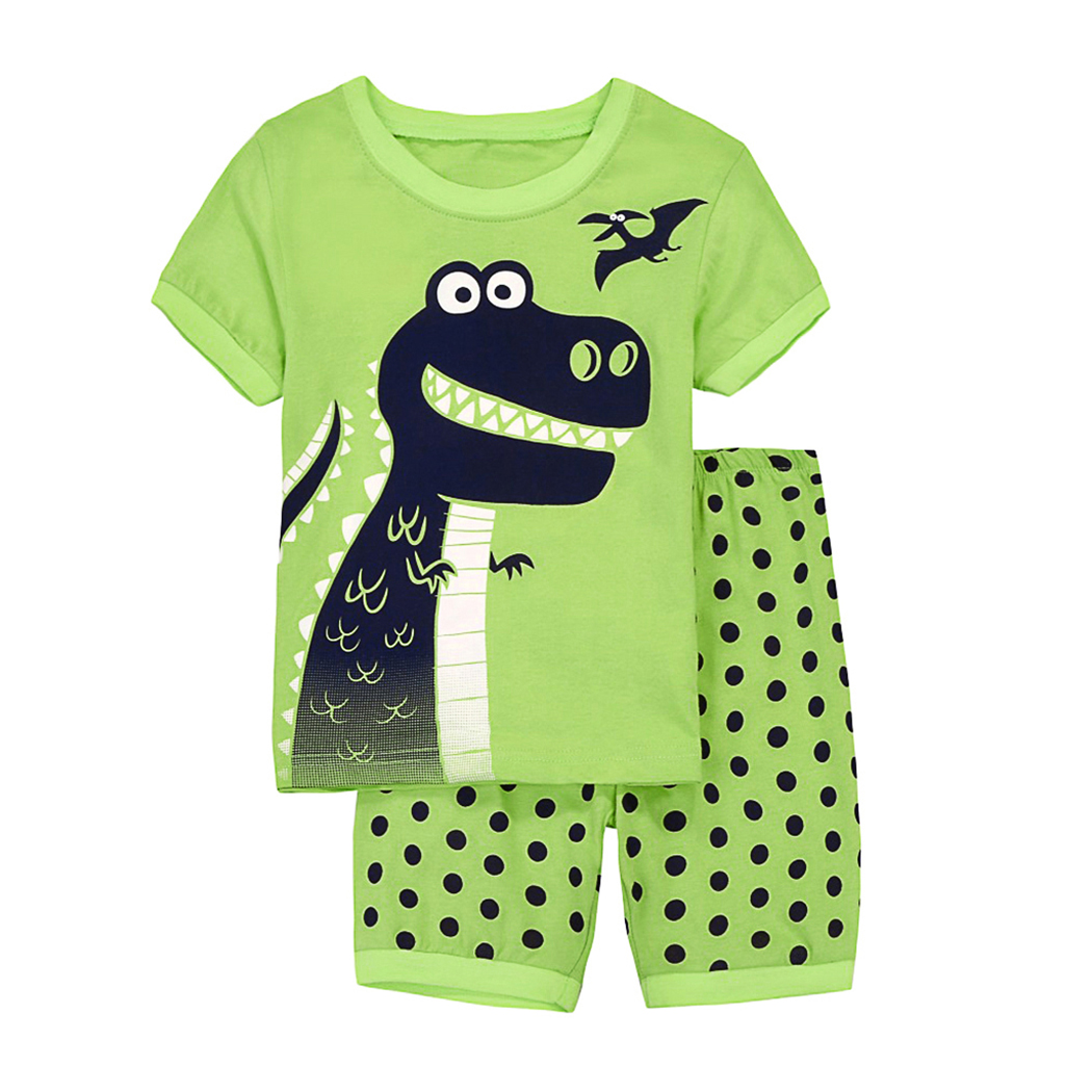DDSOL Little Boys Dinosaur Pajamas Summer Clothes Set Toddler Kids ...