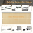 thumbnail image 6 of Vicllax 6'Wx6'H Outdoor Roller Shades Blinds for Patio Crank Operation Sun Blocking, Wheat (Splice), 6 of 10