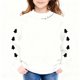 thumbnail image 4 of Blusas y camisas de manga larga con cuello redondo para niños Estampados navideños de manga larga Casual Suelto Forro polar para mayor calidez Sudadera con capucha de manga larga con cuello redondo pa, 4 of 5