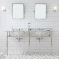 thumbnail image 7 of Water Creation Embassy 72" Double Brass Wash Stand in Polished Nickel/White, 7 of 7