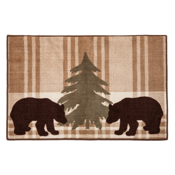 HiEnd Accents Bear Plaid Rug, 24x36