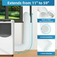 thumbnail image 3 of TERRALYX Portable AC Window Vent Kit with Waterproof Cover,AC Window Seal Kit with 5.9" Diameter,59" Length Hose for Sliding Horizontal or Vertical Window with 4 Seal Plates Ac Exhaust Hose Kit, 3 of 7