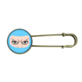 thumbnail image 1 of Serious Solemn Majesty Face Retro Metal Brooch Pin Clip Jewelry, 1 of 3
