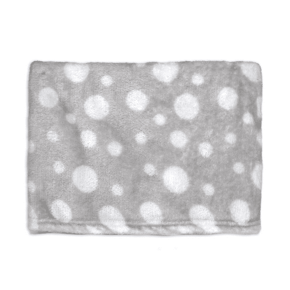 Jesse & Lulu Grey Dotted Plush Blanket
