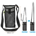 thumbnail image 2 of REGALWOVEN Water Bottle Bag, Mesh Portable Holder Adjustable Strap for Hiking and Camping Black, 2 of 6