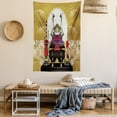 thumbnail image 2 of Japanese Tapestry, Antique Ornamental Box of Archer with Gear and Arrows with Flowers at Sunset, Wall Hanging for Bedroom Living Room Dorm Decor, 40W X 60L Inches, Yellow Black, by Ambesonne, 2 of 5