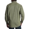 thumbnail image 2 of Wrangler Men's and Big & Tall Long Sleeve Stretch Twill Shirt, up to Size 3XLT, 2 of 3