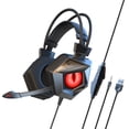 thumbnail image 1 of Auriculares luminosos para juegos G15MV para computadora PC con micrófono / micrófono con cancelación de ruido Auriculares con luces LED frías con cable para computadora portátil con consola PS4 PS5 XBTCLXEBCO Reducción de ruido, ajustable, por encima de la cabeza, a prueba de sudor, sonido 3D, 1 of 6