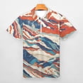 thumbnail image 3 of Marble Texture Men Zipper T-shirt Summer Casual Short Sleeve T-shirt Top, 3 of 7