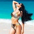thumbnail image 4 of Kdxio Rainbow English Cocker Spaniel Print Women's 2 Piece High Waisted Wrap Spaghetti Strap Summer Swimsuit Bikini Set-Small, 4 of 5