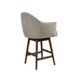 thumbnail image 6 of Jaxon Brown Solid Wood Upholstered 26" Counter Height Swivel Barstool with Morning Fog Fabric Seat - Set of 2, 6 of 10