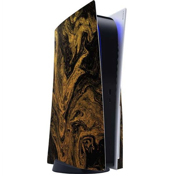 Skinit Marble Gold and Black Marble PS5 Console Skin