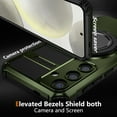 thumbnail image 4 of For Samsung Galaxy S25 Case, Samsung Galaxy S25 Case with Invisible Stand, Military Grade Protective Cases with Ring[Adjustable & Foldable] ,Magnetic case,Shockproof,Darkgreen, 4 of 11