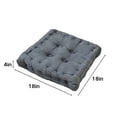 thumbnail image 2 of Golyzmt Corduroy Chair Seat Pad (Chair Cushion), 18" x 18", 4 Inch Thick, 1-Piece, Gray, 2 of 5
