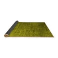 thumbnail image 2 of Ahgly Company Indoor Round Abstract Yellow Contemporary Area Rugs, 5' Round, 2 of 4