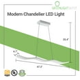 thumbnail image 2 of GREENLIGHTDEPOT Modern Chandelier LED Light Linear Suspension Wave 40 Watt, 2 of 3