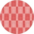 thumbnail image 1 of Ahgly Company Machine Washable Indoor Round Transitional Light Coral Pink Area Rugs, 5' Round, 1 of 7