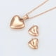 thumbnail image 3 of Fino Collar Y Aretes Corazon Inflado Pulido Oro Rosa 14k Lam rosa Unitalla, 3 of 8