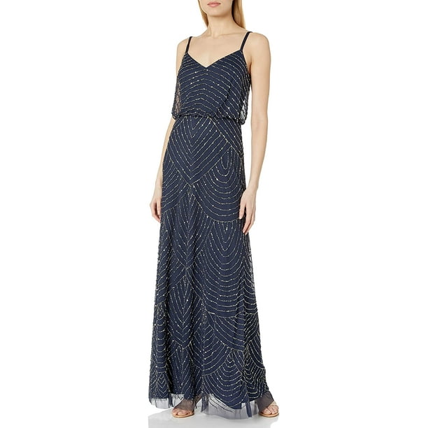 Adrianna papell women's long beaded blouson gown cheap