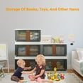 thumbnail image 4 of Storage Bins, Cabinet with Lids, Extra Large Useful Box, 19 Gallons (72L) Capacity (Each One), 2 Packs, Collapsible, Transparent, Home Organizer, 4 of 8
