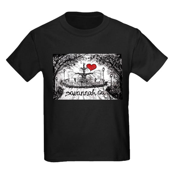 CafePress - I Love Savannah Ga T Shirt - Dark T-Shirt Kids XS-XL