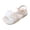 White, variant on Ymyiu Baby Girl Summer Shoes Toddler Girls Shoes Flower Punch Baby Flats Sandals Removable Size 8.5 (Black,Toddler 8.5)